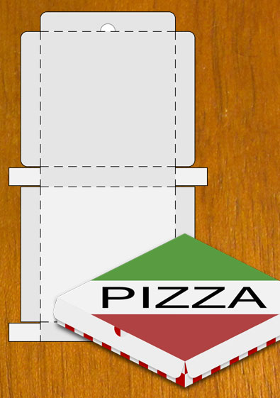 Mini Pizza Boxes Template Instant Download Printable Food 