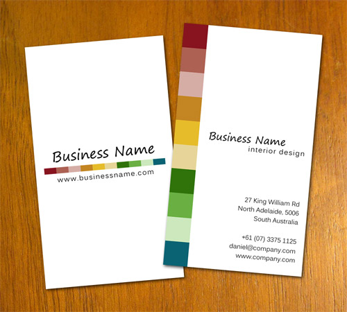 Free Sample Interior Design Business Card Template