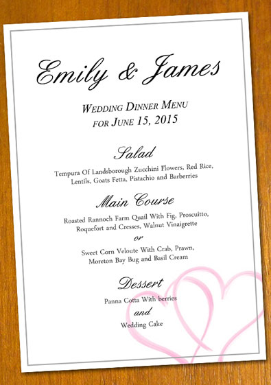 free-sample-wedding-menu-template