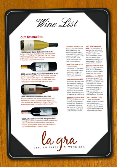 Free Sample Wine List Template